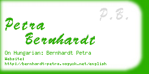 petra bernhardt business card